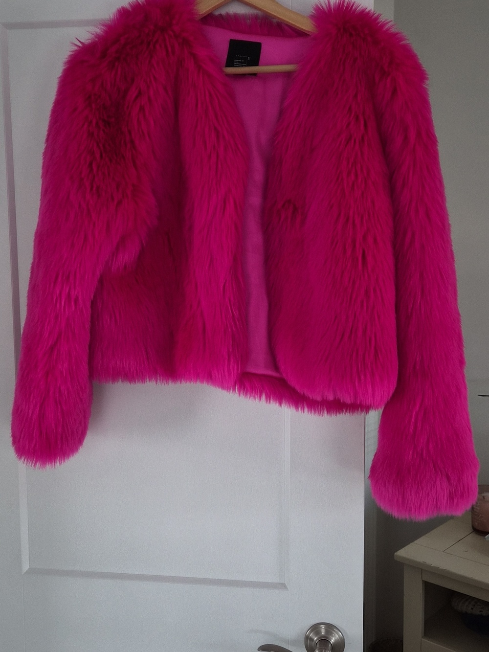 Forever 21 Hot Pink Faux Fur Jacket